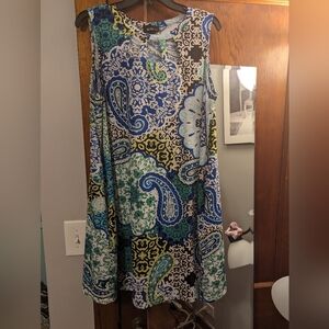 ALYX Women’s Blue Paisley Sleeveless Dress